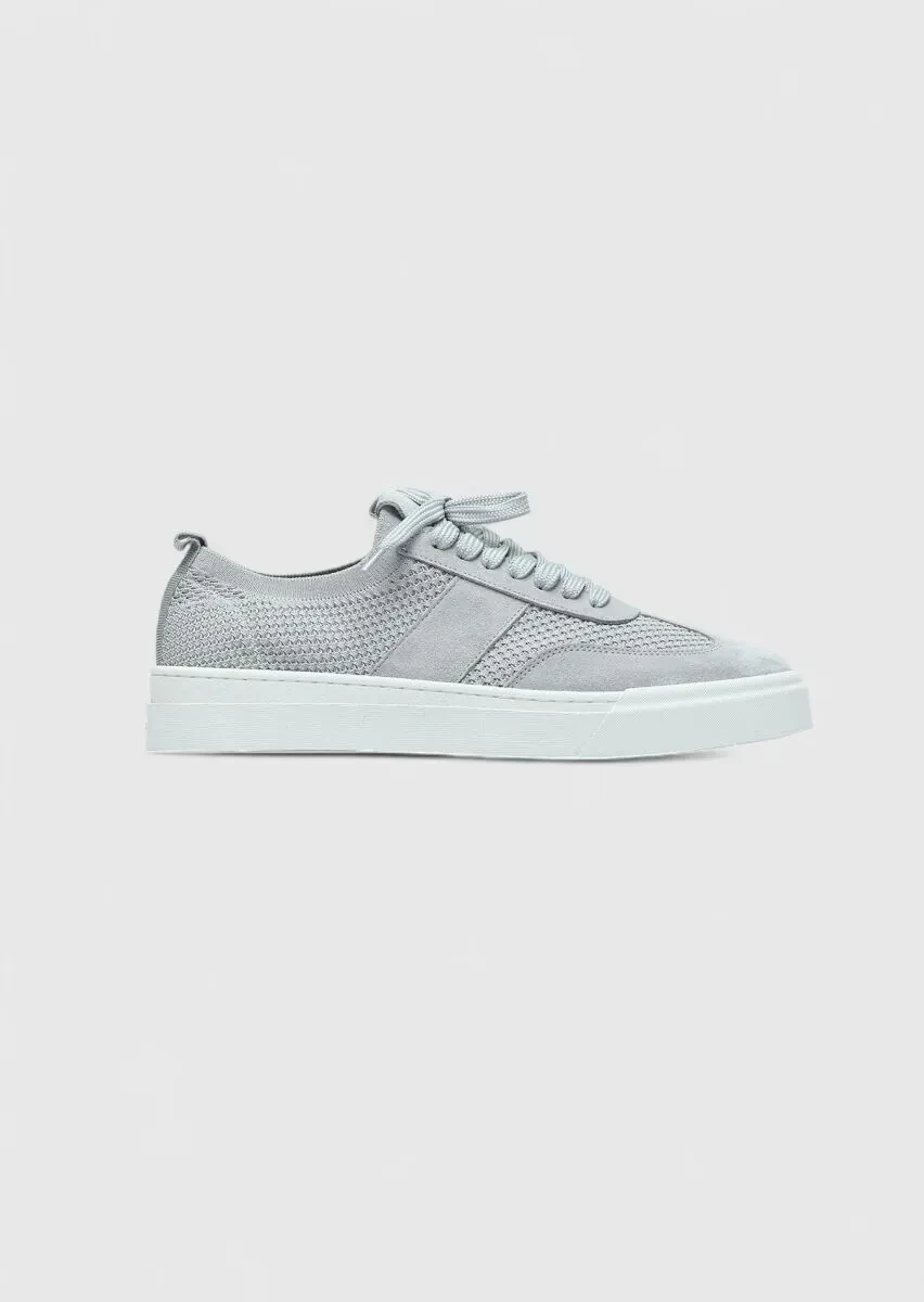 Light Grey Suede Sport Sneaker - 1
