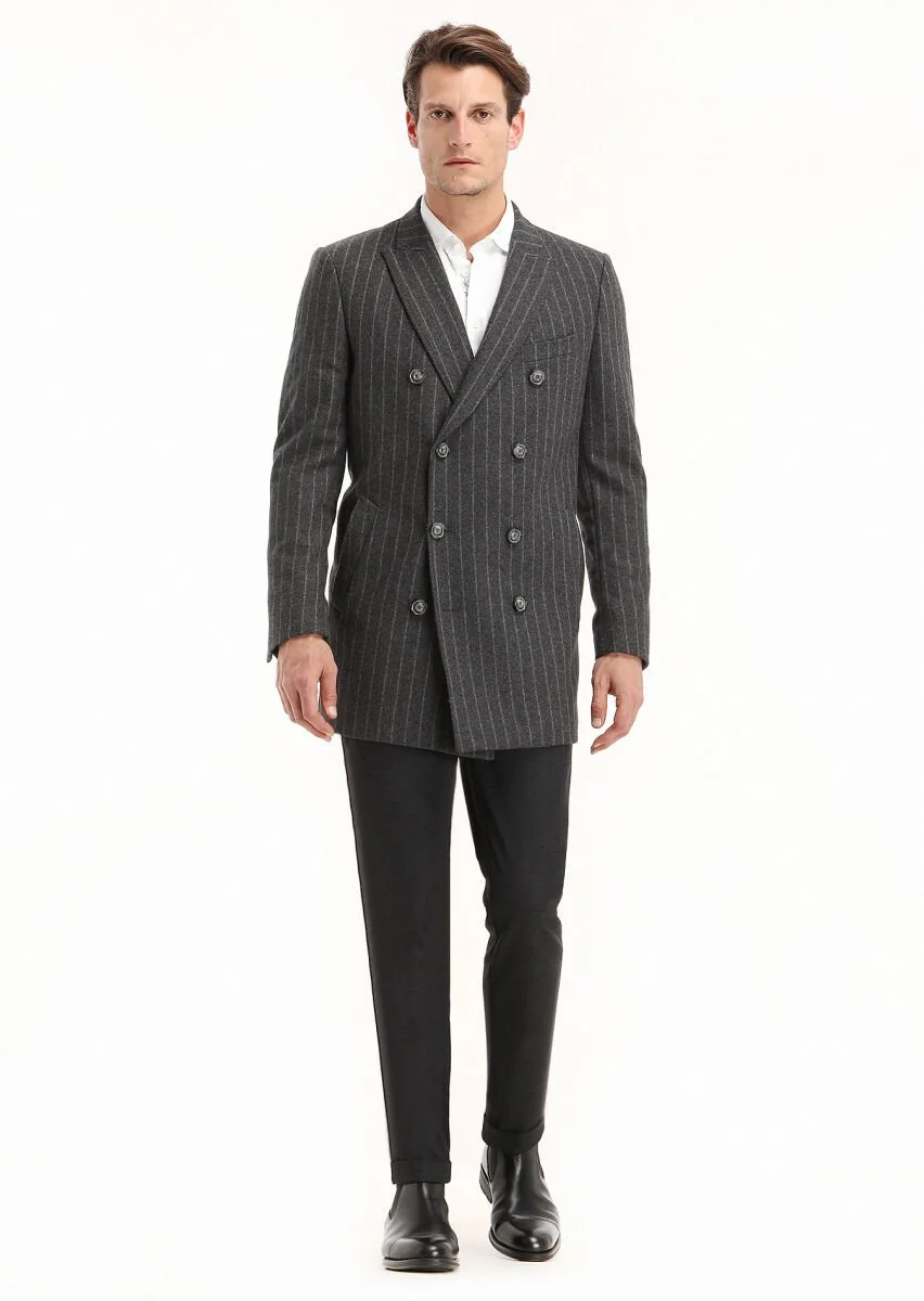 Light Grey Weaving Coat - 1