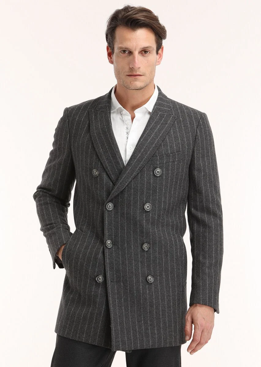 Light Grey Weaving Coat - 2