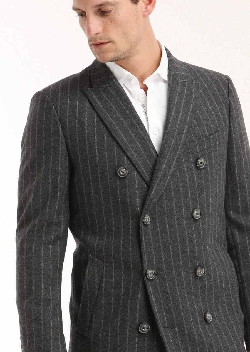 Light Grey Weaving Coat - 3