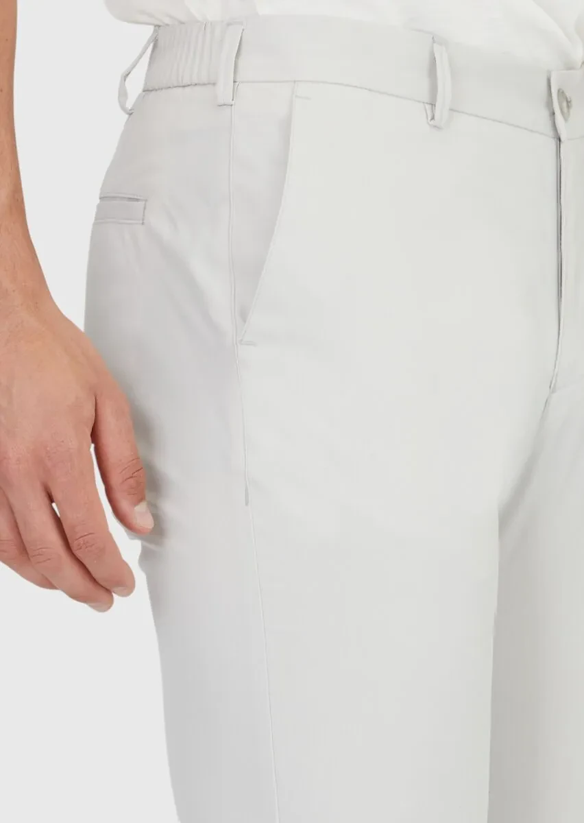 Light Grey Weaving Jogging Fit Casual Trousers - 3