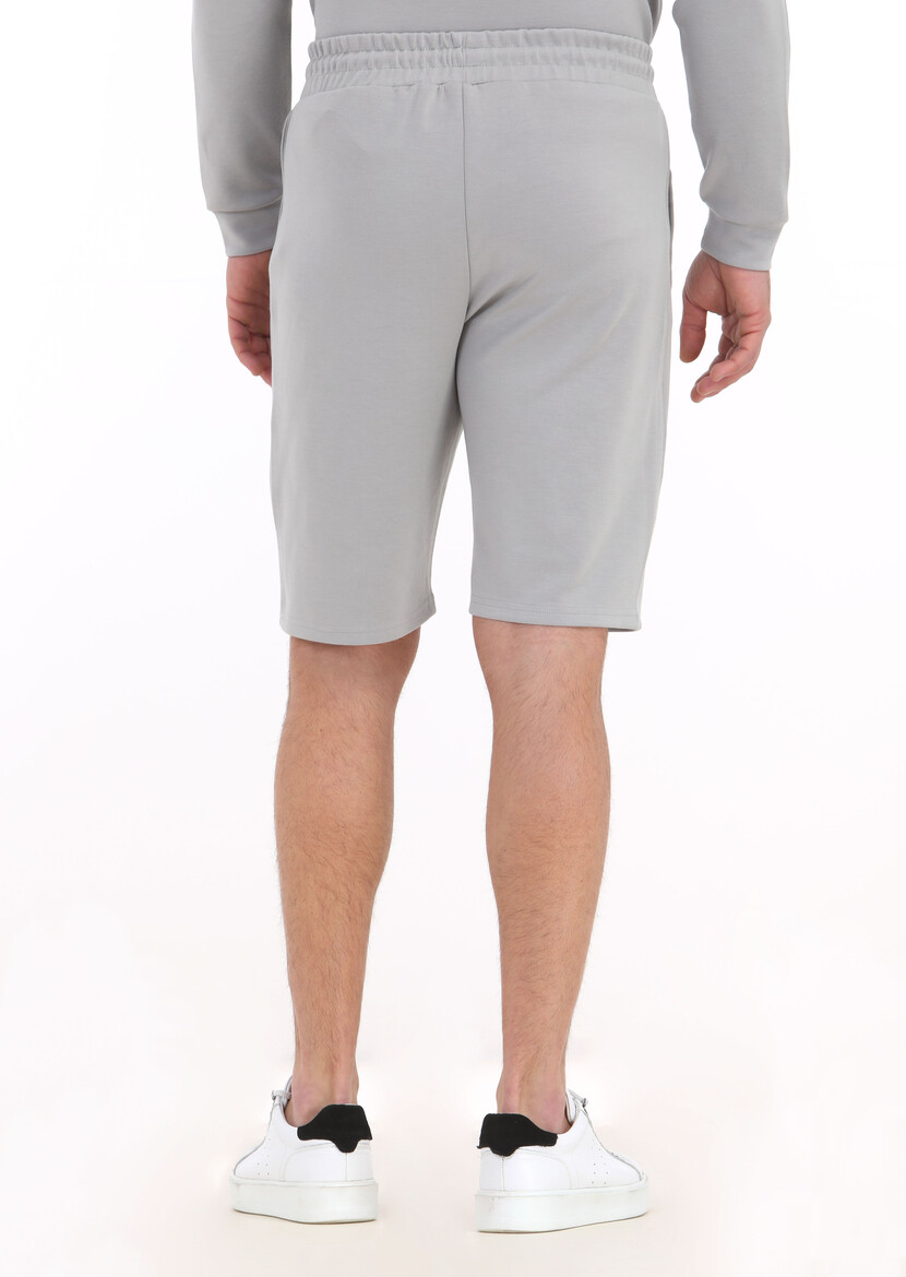 Light Grey Weaving Regular Fit Sport Bermuda - 4