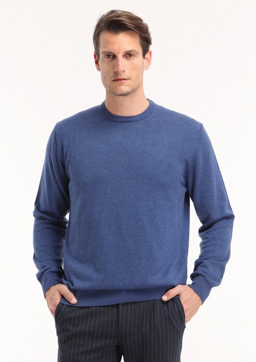 Light Indigo Knitwear Sweatshirt 