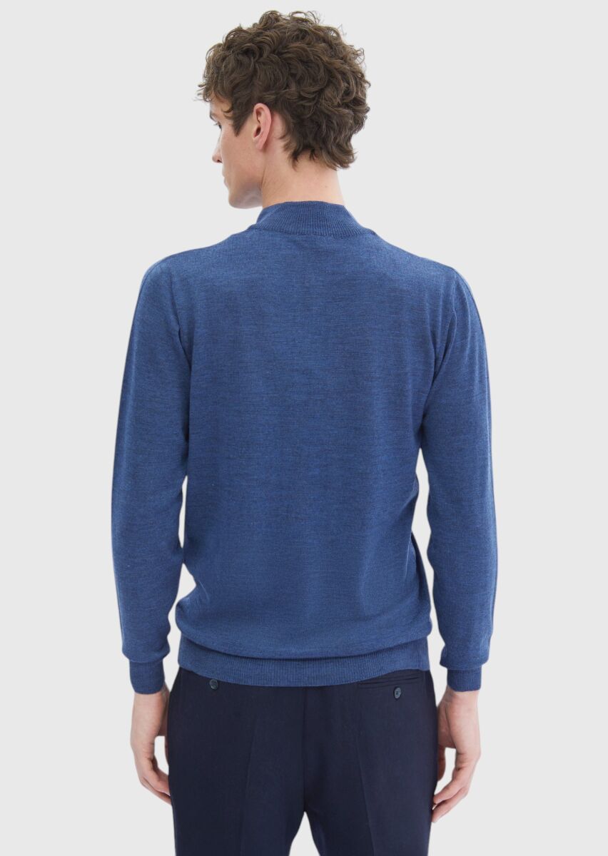 Light Indigo Knitwear Sweatshirt - 5