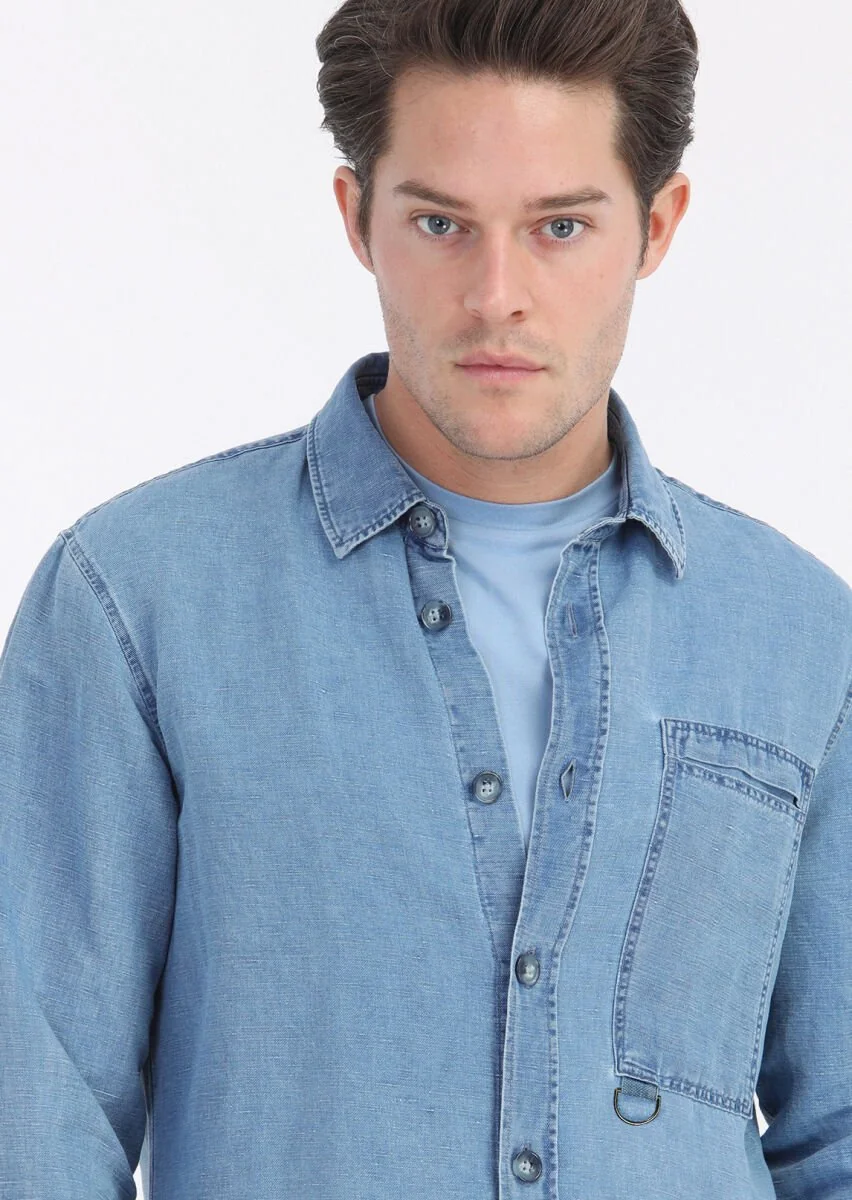 Light Indigo Overshirt - 4