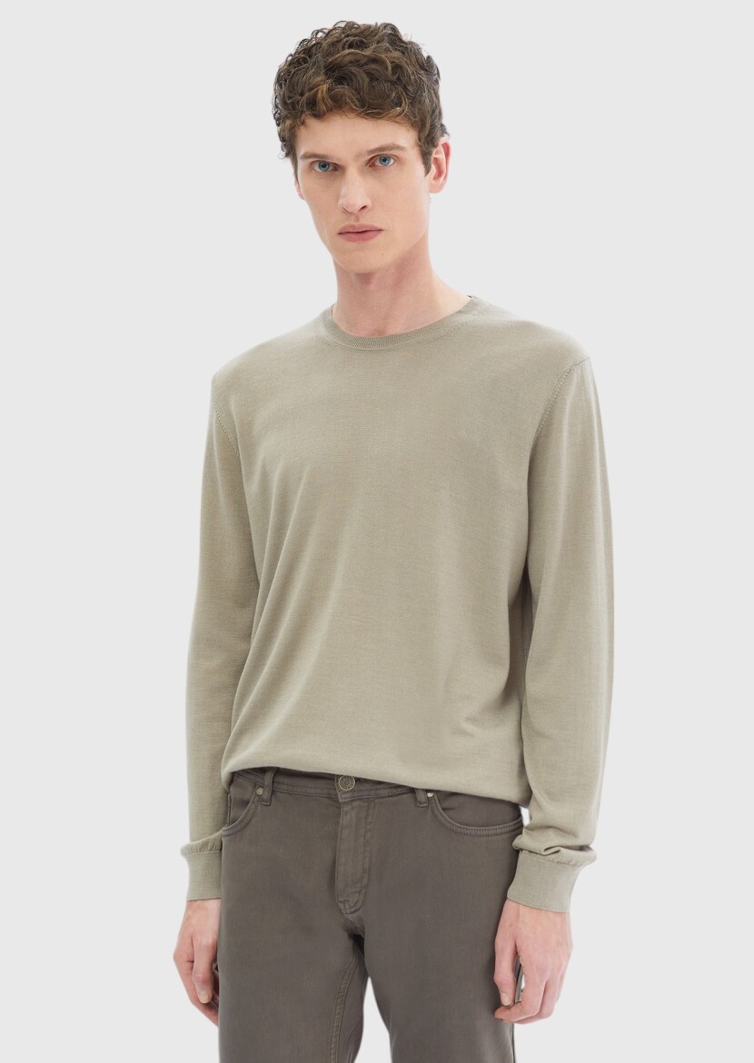 Light Mink Knitwear Sweatshirt - 1