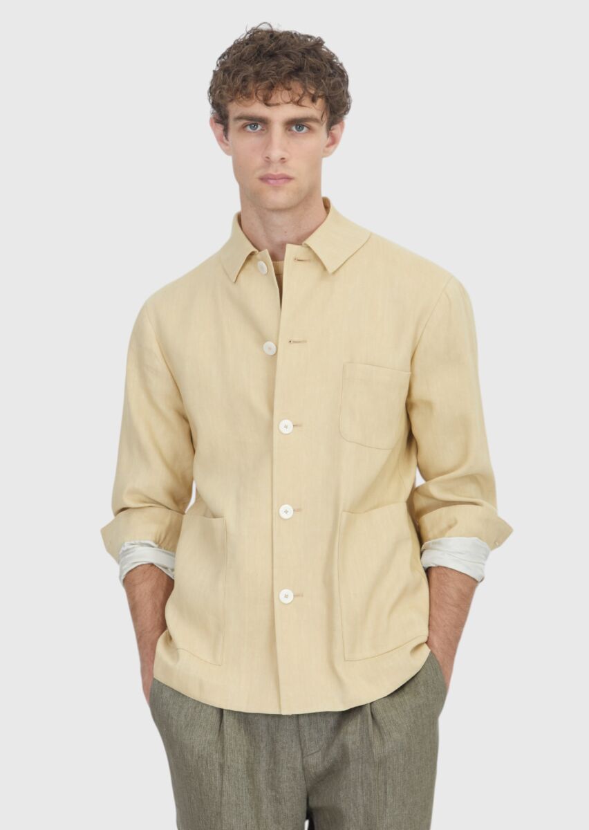 Light Yellow Shirt Jacket - 3