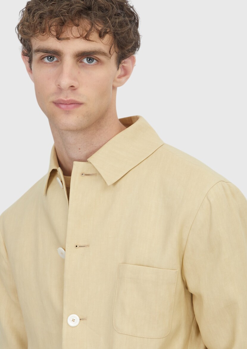 Light Yellow Shirt Jacket - 4
