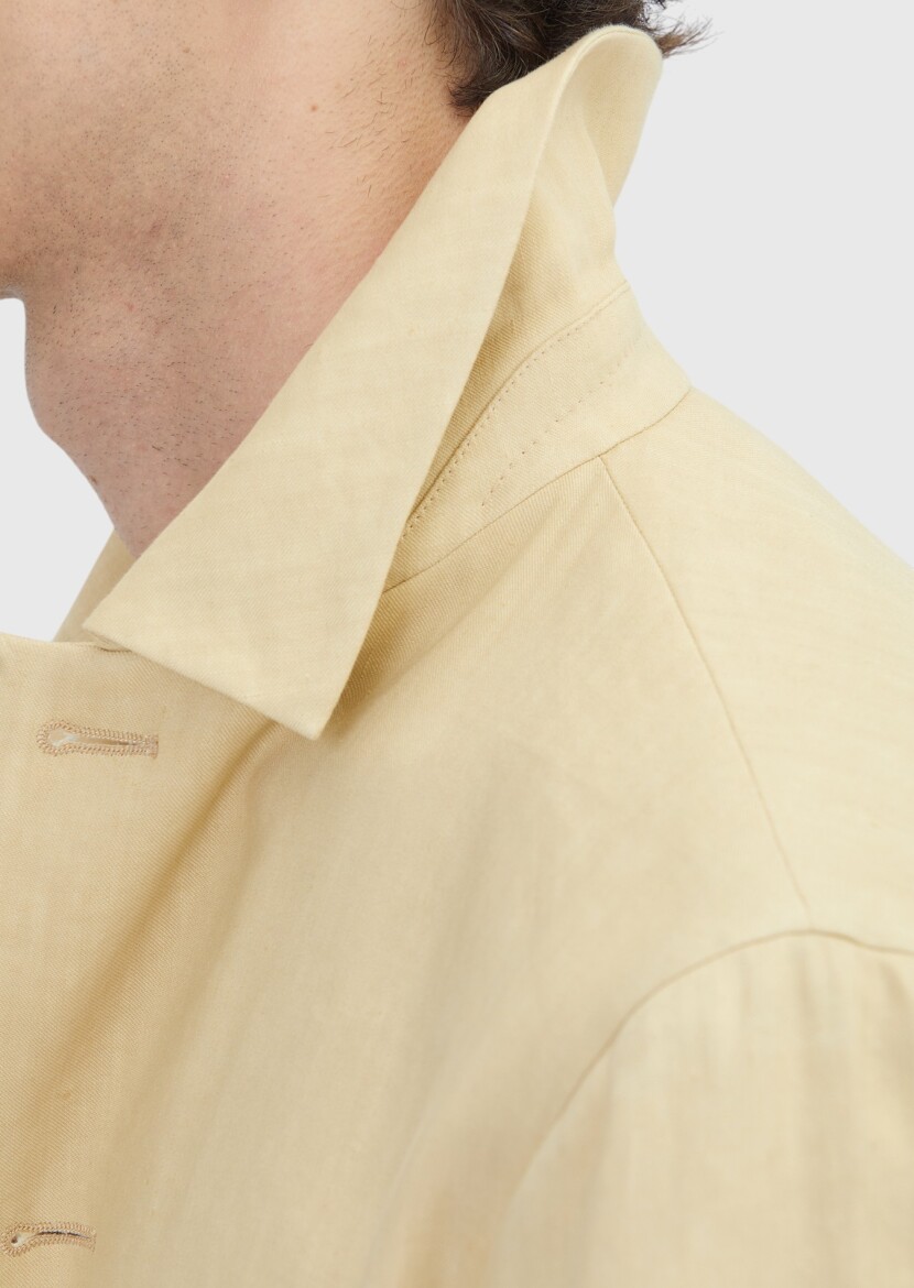 Light Yellow Shirt Jacket - 5
