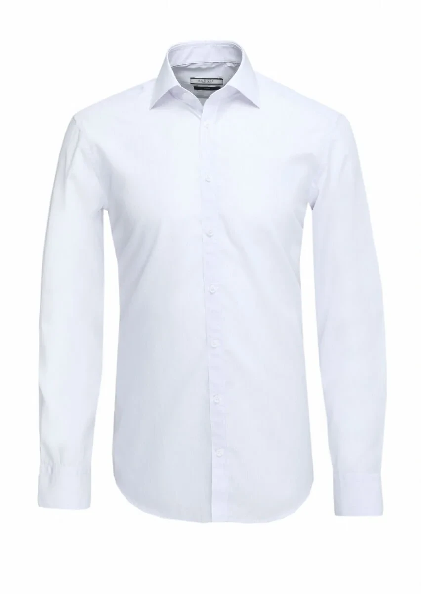 Lila Mikro Regular Fit Dokuma Klasik %100 Pamuk Gömlek - 5