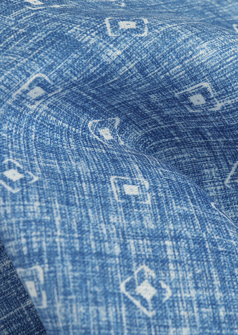 Mavi %100 Keten Mendil 