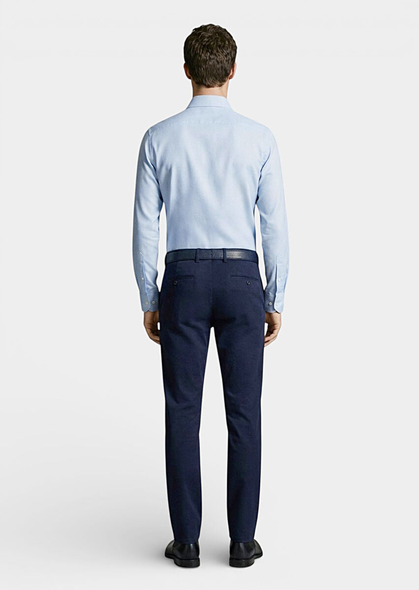 Mavi Baskılı Casual Fit Uzun Casual Gömlek - 4