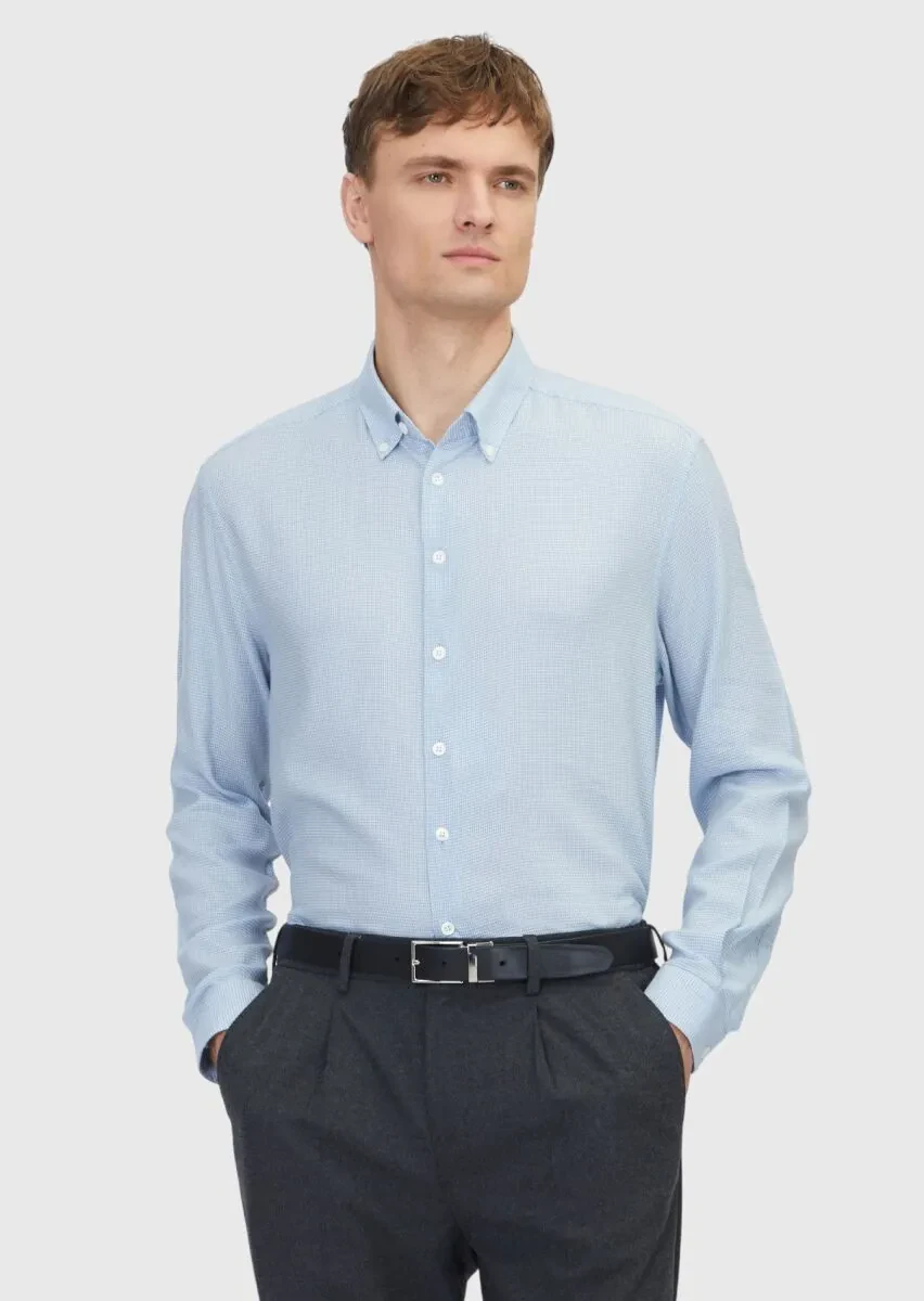 Mavi Casual Fit Dokuma Casual Pamuk Karışımlı Gömlek - 1