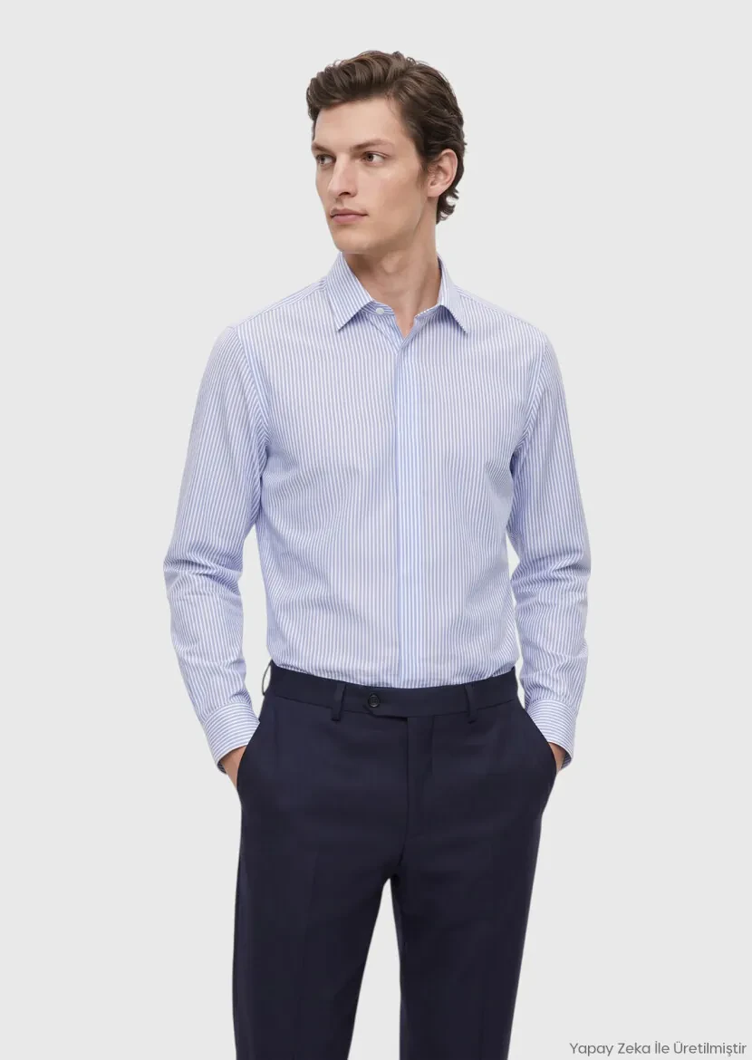 Mavi Casual Fit Uzun Dokuma Casual %100 Pamuk Gömlek 