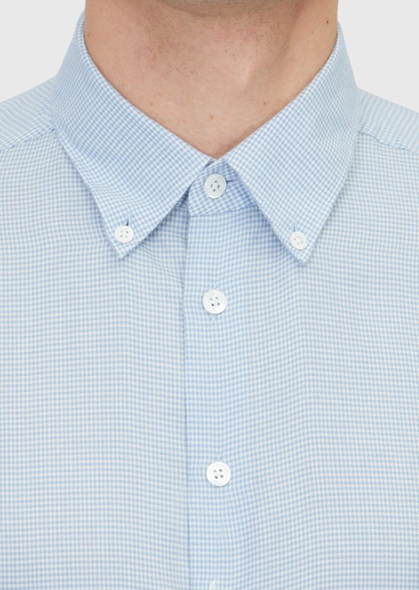 Mavi Casual Fit Uzun Dokuma Casual Pamuk Karışımlı Gömlek - 5