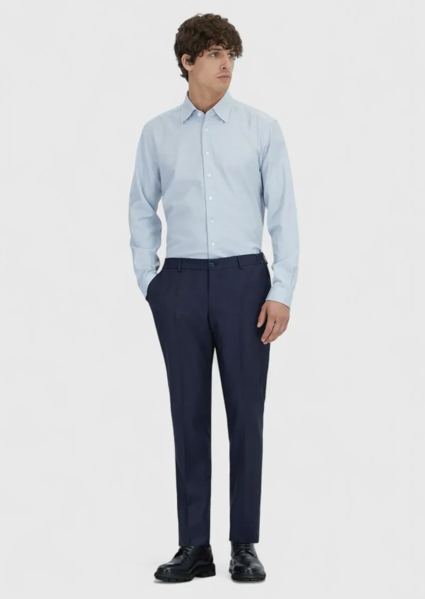 Mavi Desenli Casual Fit Dokuma Casual %100 Pamuk Gömlek - 2