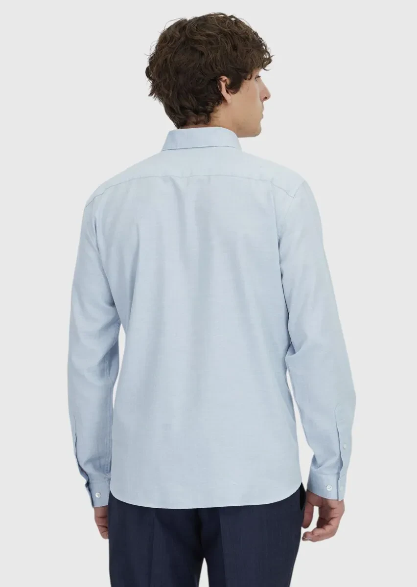 Mavi Desenli Casual Fit Dokuma Casual %100 Pamuk Gömlek - 6