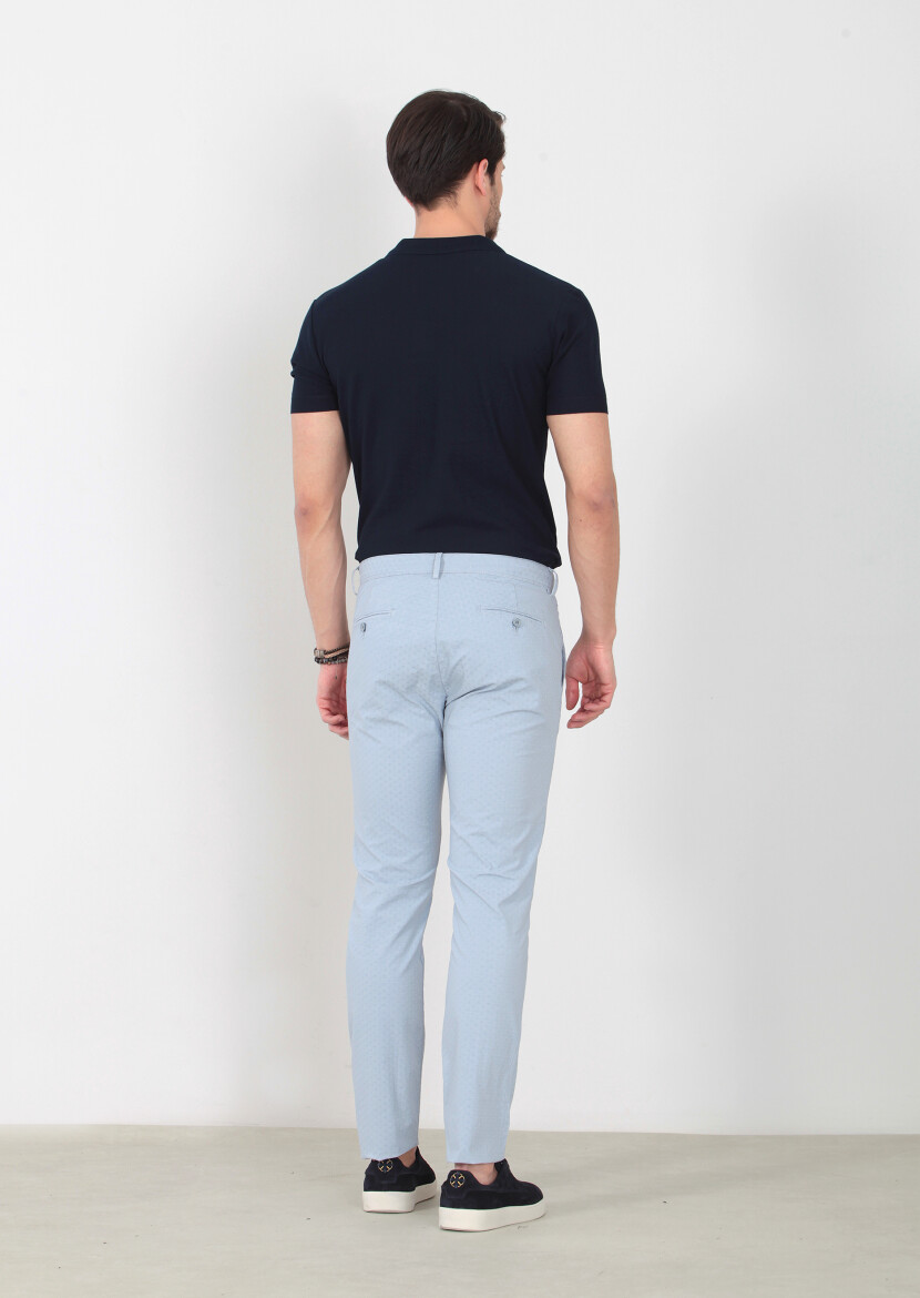 Mavi Desenli Dokuma Regular Fit Casual Pamuk Karışımlı Pantolon - 3