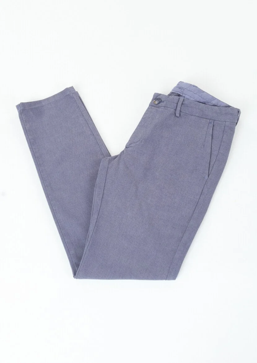 Mavi Desenli Dokuma Regular Fit Casual Pamuk Karışımlı Pantolon 