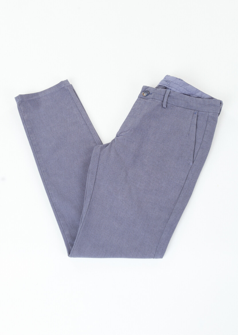 Mavi Desenli Dokuma Regular Fit Casual Pamuk Karışımlı Pantolon 