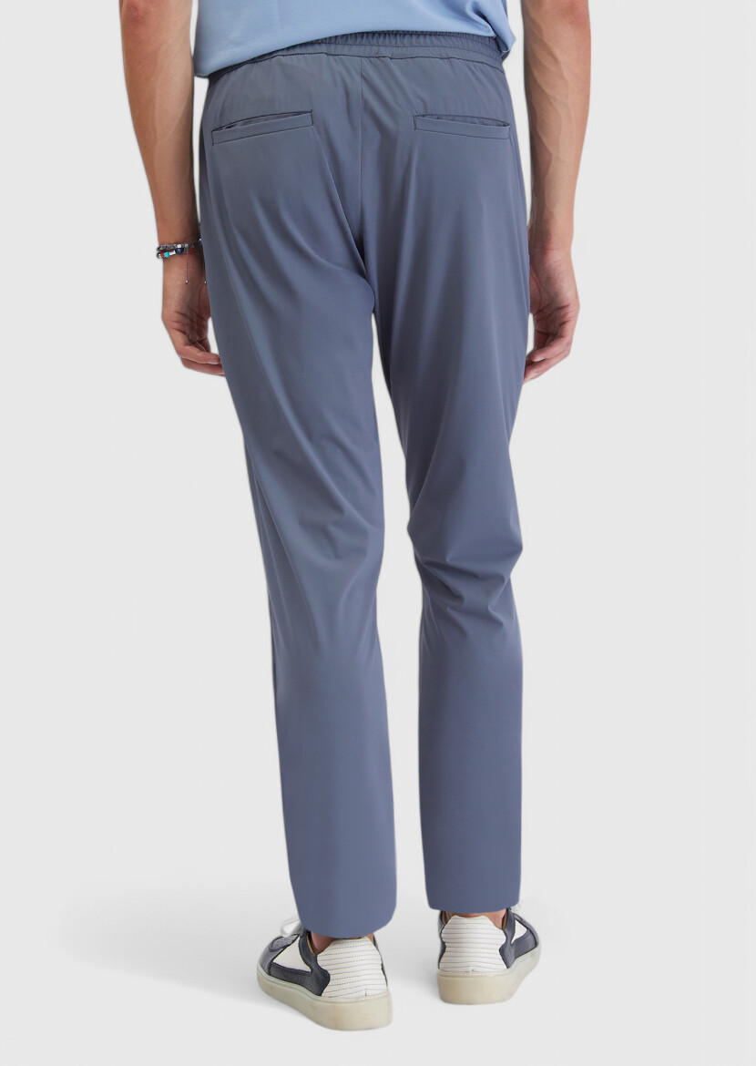 Mavi Düz Dokuma Jogging Fit Casual Pantolon - 6