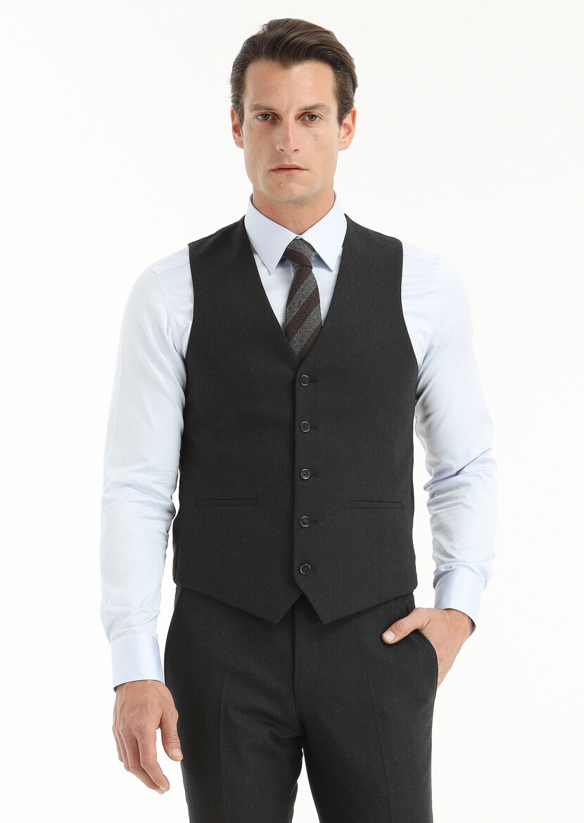 Mavi Düz Slim Fit Uzun Dokuma Klasik %100 Pamuk Gömlek - 3