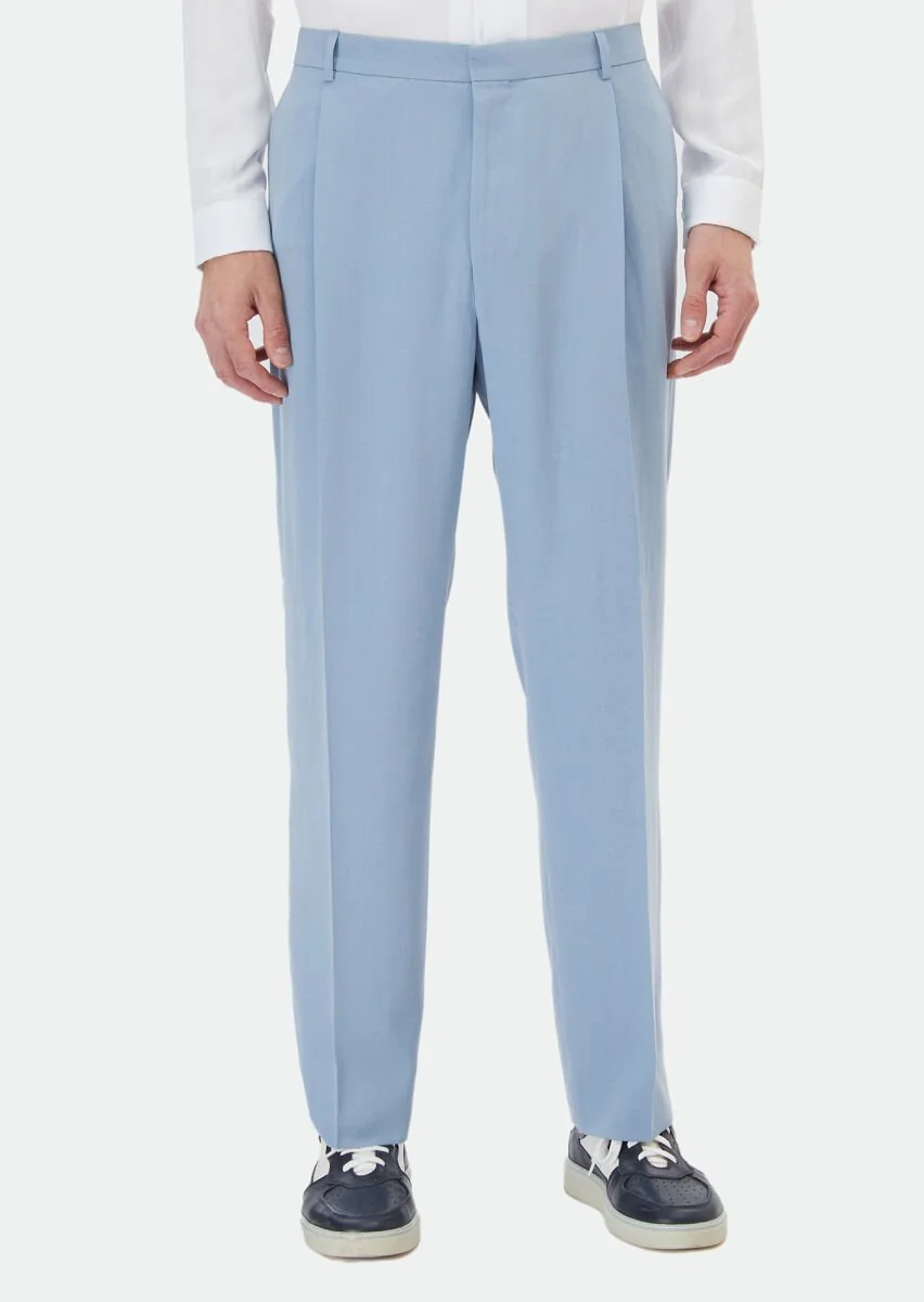 Mavi Düz Zeroweight Slim Fit Takım Elbise - 8