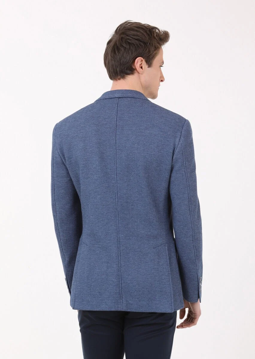 Mavi Mikro Zeroweight Slim Fit %100 Pamuk Örme Ceket - 5