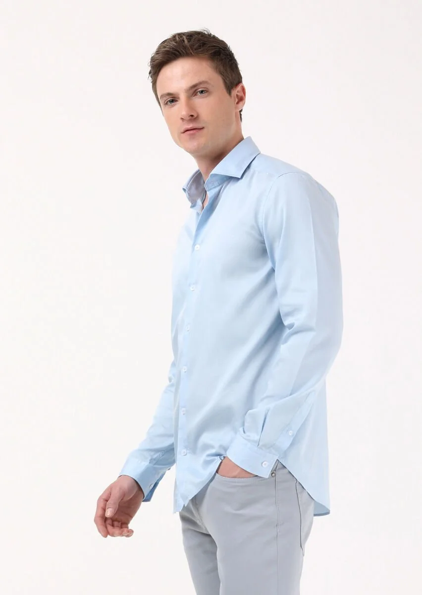 Mavi Regular Fit Dokuma Casual Pamuk Karışımlı Gömlek - 3