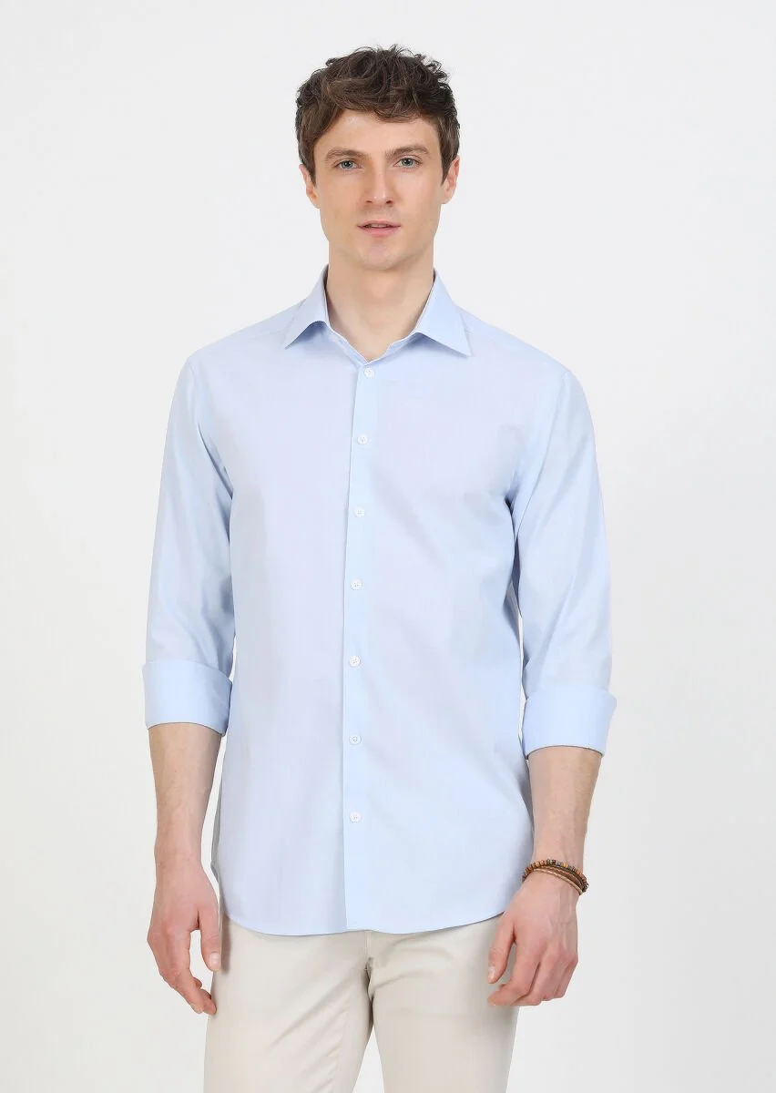 Mavi Regular Fit Dokuma Klasik %100 Pamuk Gömlek - 1