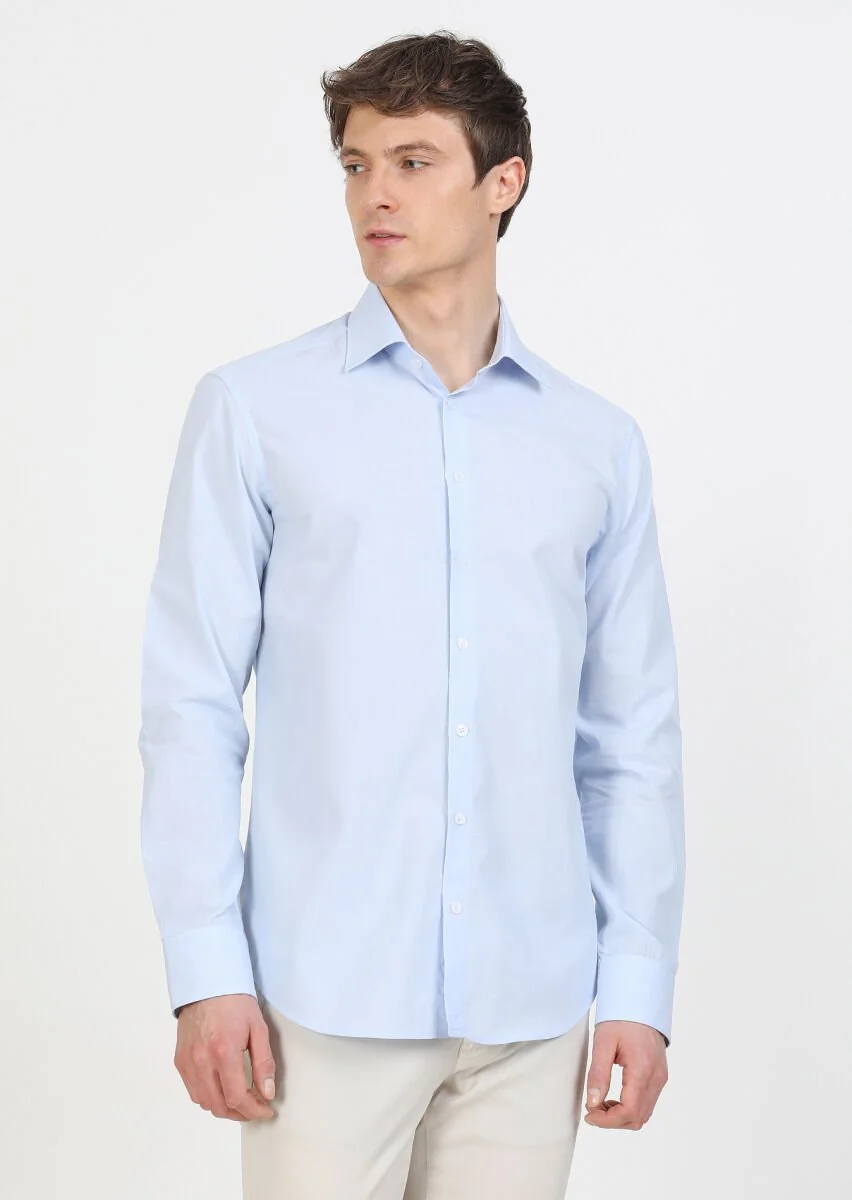 Mavi Regular Fit Dokuma Klasik %100 Pamuk Gömlek - 2