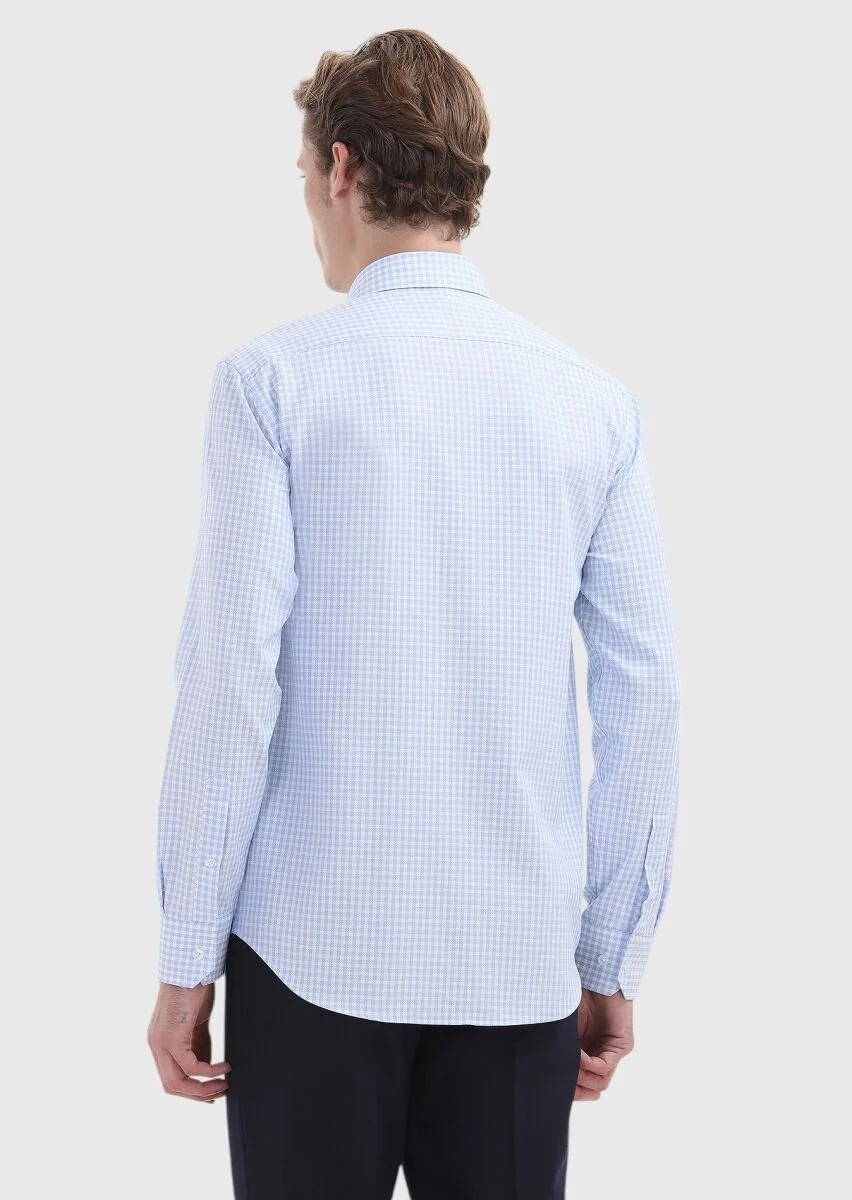Mavi Regular Fit Dokuma Klasik %100 Pamuk Gömlek - 4