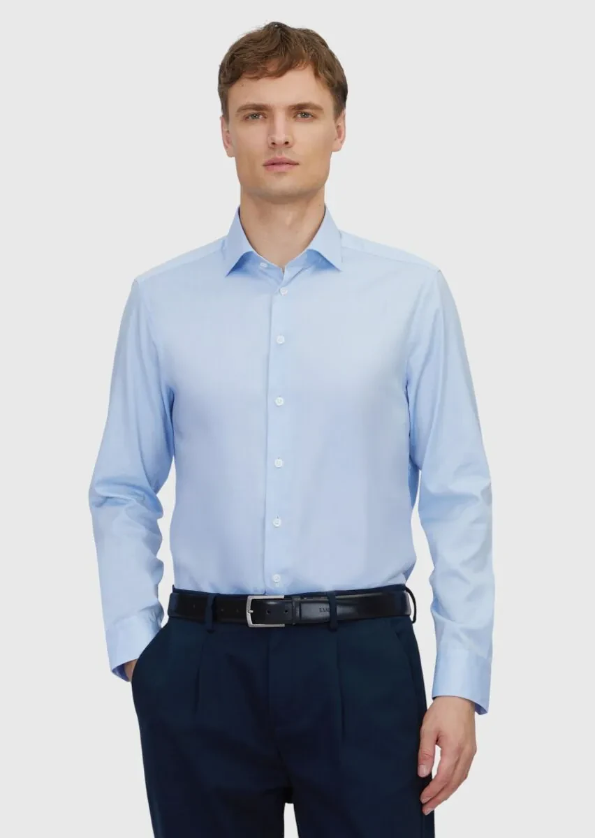 Mavi Regular Fit Dokuma Klasik %100 Pamuk Gömlek - 1