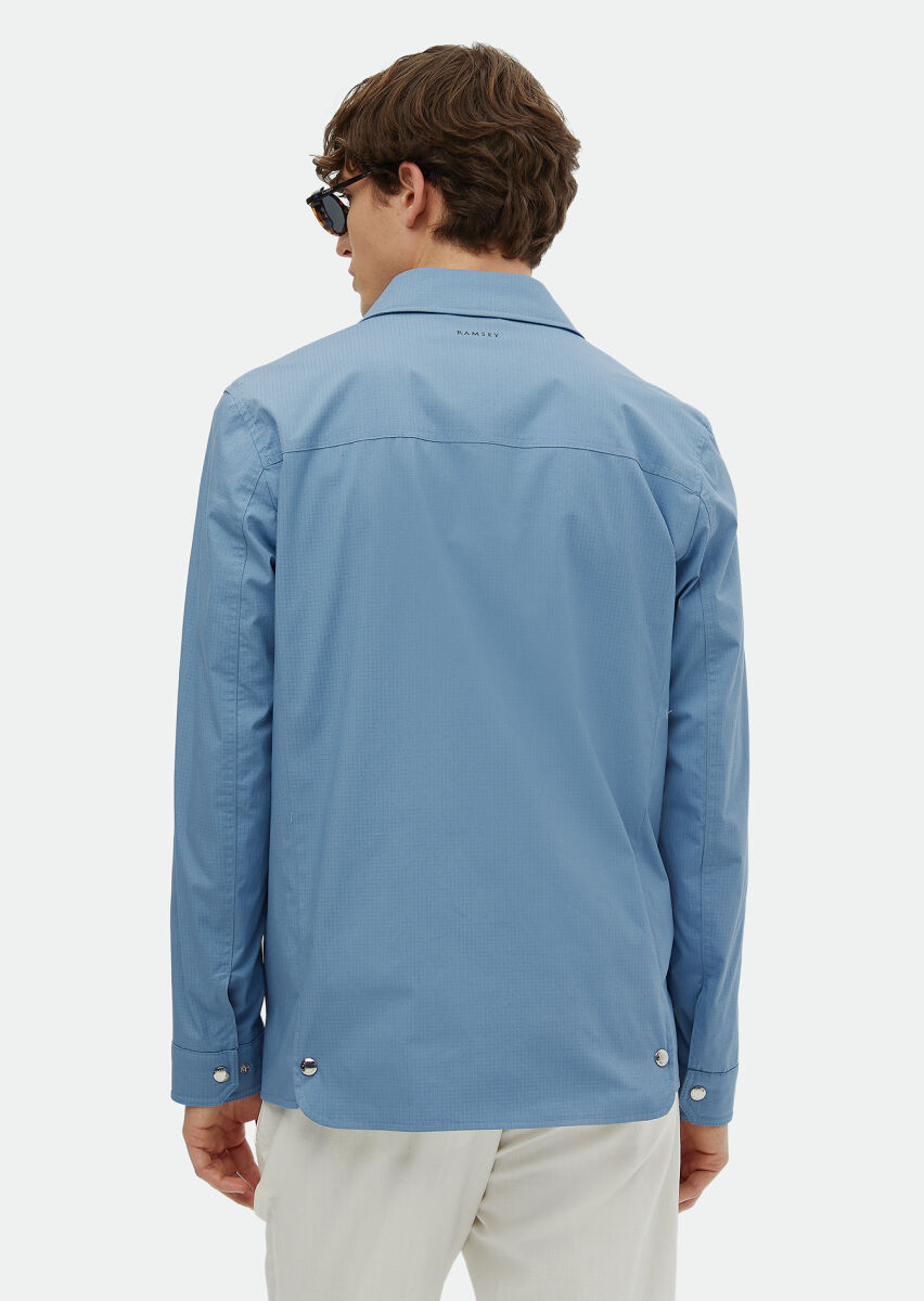 Mavi Regular Fit Gömlek Yaka Casual Dokuma Mont - 5