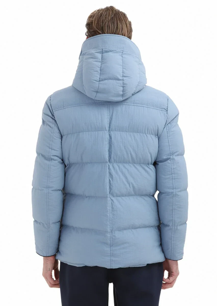Mavi Regular Fit Kapüşonlu Casual Dokuma Mont - 6