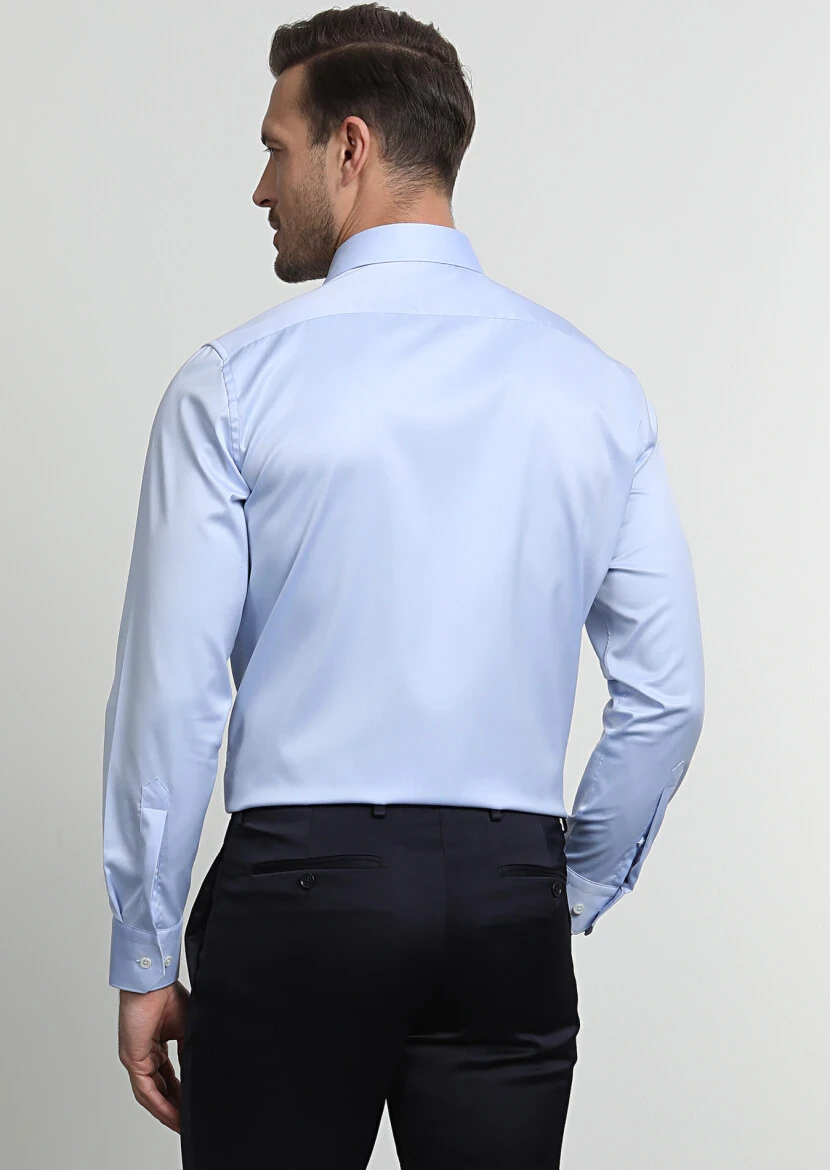 Mavi Regular Fit Ütü İstemeyen Dokuma Klasik %100 Pamuk Gömlek - 4