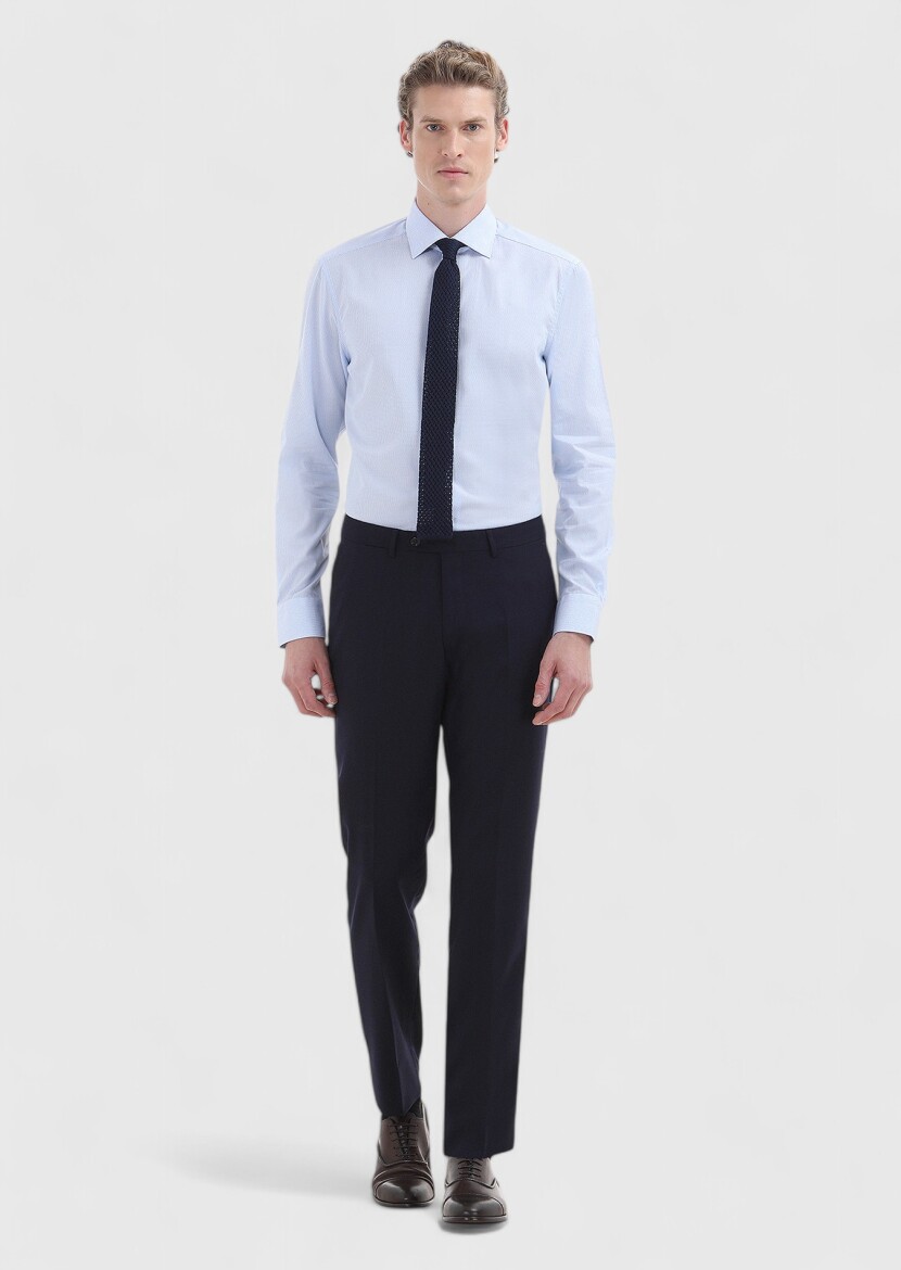 Mavi Regular Fit Uzun Dokuma Klasik %100 Pamuk Gömlek - 1