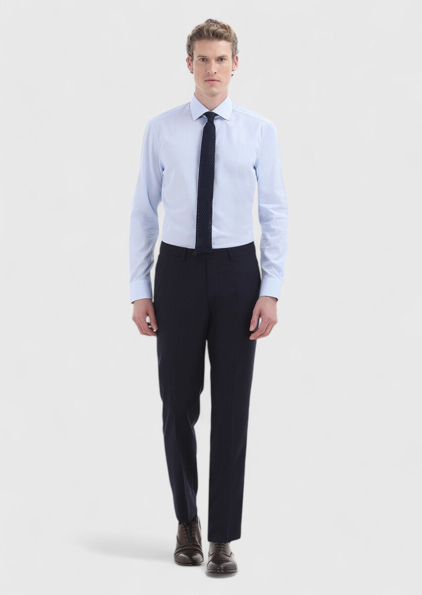 Mavi Regular Fit Uzun Dokuma Klasik %100 Pamuk Gömlek - 1