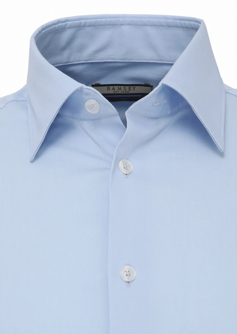Mavi Slim Fit Dokuma Klasik Pamuk Karışımlı Gömlek - 2