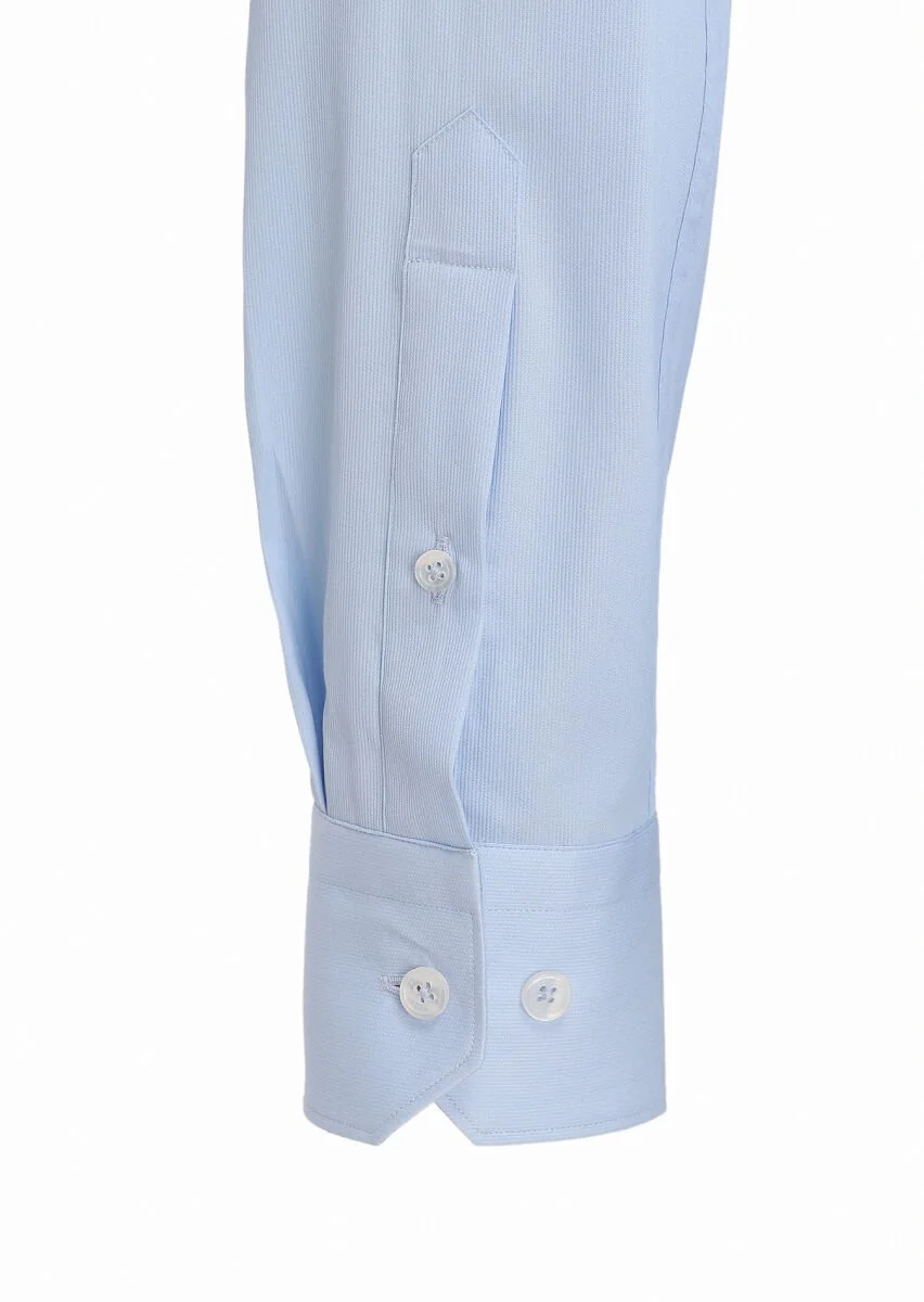 Mavi Slim Fit Dokuma Klasik Pamuk Karışımlı Gömlek - 4