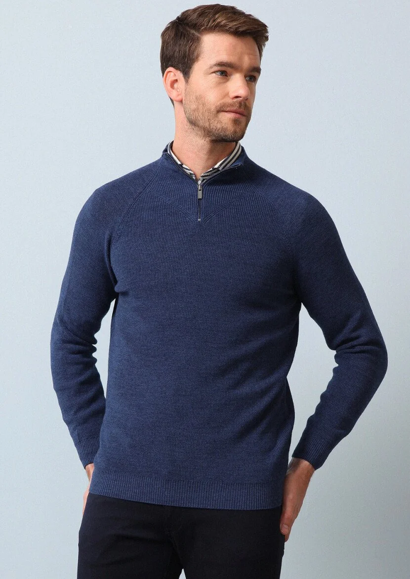 Medium Blue Knitwear Sweatshirt 
