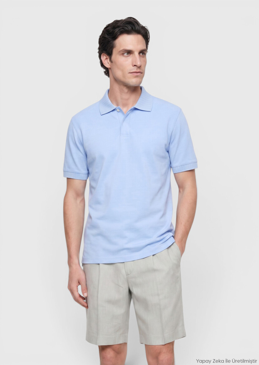 Medium Blue Plain T-Shirt - RAMSEY