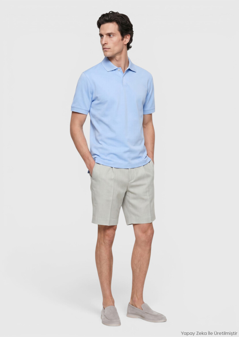 Medium Blue Plain T-Shirt - RAMSEY