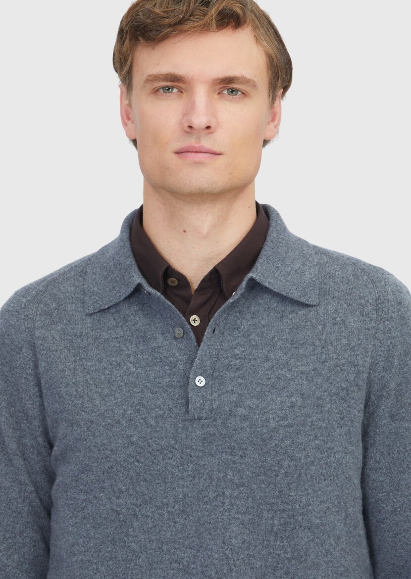 Medium Gray Knitwear Sweatshirt - 4