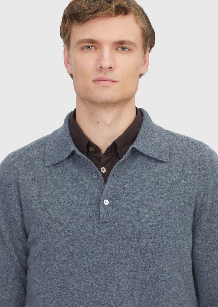 Medium Gray Knitwear Sweatshirt - 4