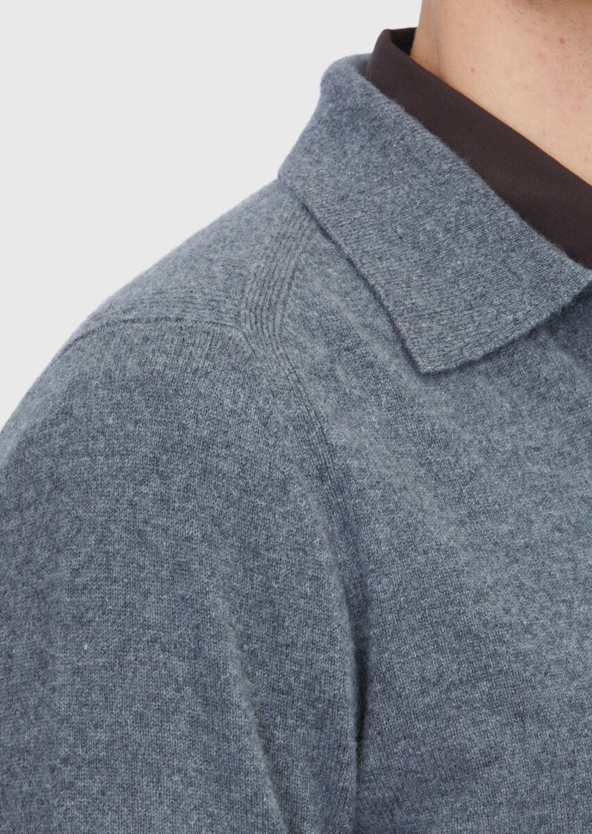 Medium Gray Knitwear Sweatshirt - 5