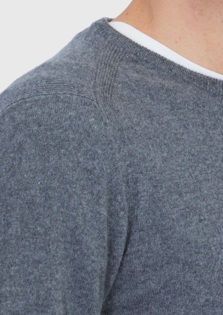 Medium Gray Knitwear Sweatshirt - 4