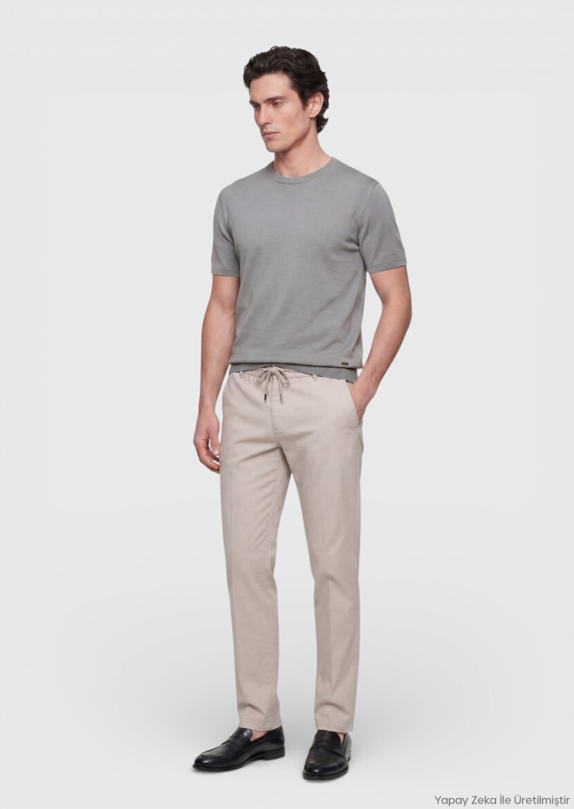 Mink Plain 100% Cotton T-Shirt - RAMSEY