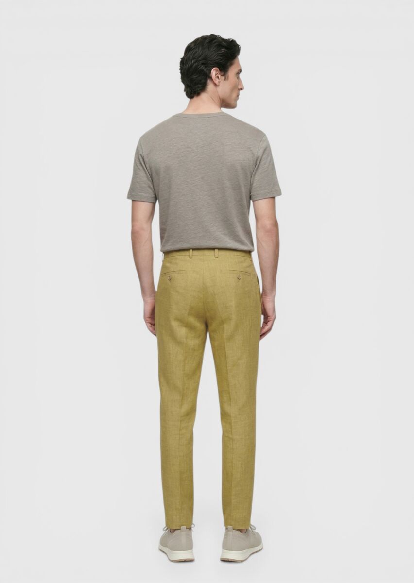 Mink Plain 100% Linen T-Shirt - 5