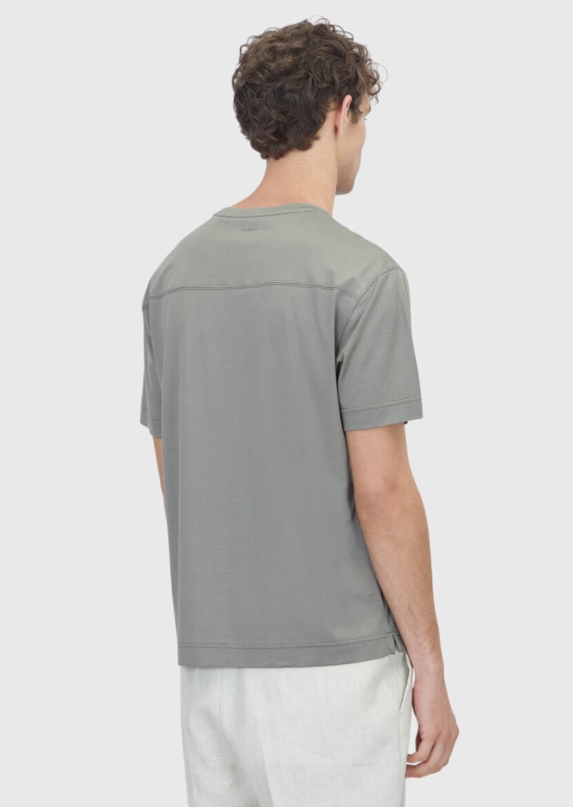 Mink Plain Cotton Blended T-Shirt - 5